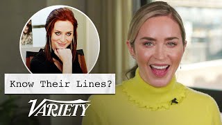 Does Emily Blunt Know Her Lines From Her Most Famous Movies [upl. by Selrhc]