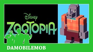 ★ DISNEY CROSSY ROAD Secret Characters  WRECK IT RHINO UNLOCK ZOOTOPIA [upl. by Ydoow]