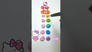 Hello Kitty color change colormixing color mixing art painting [upl. by Iroc]