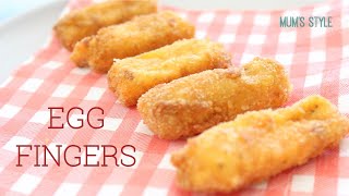 Egg Fingers  Fingers Foods For Babies Toddlers And Kids  Baby Led Weaning Recipe [upl. by Fiora]