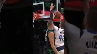 Kristaps Porzingis CRAZY Block Killed Dallas Mavericks 😱 shorts [upl. by Dareg606]