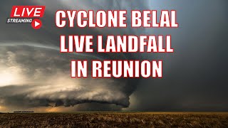 Cyclone Belal making landfall in Reunion  LIVE TRACKER [upl. by Nonah]