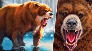 Arctodus Simus  The Giant Short Faced Bear  Bering Strait Theory [upl. by Alliuqat11]