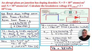 Reverse Breakdown Voltage A StepbyStep Numerical Example [upl. by Euqram]