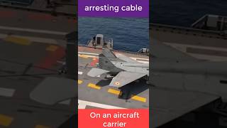 How is an aircraft decelerated on an aircraft carrier aircraft [upl. by Gyimah]