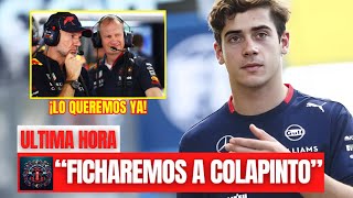 quotQUEREMOS A COLAPINTOquot BRUTAL DECLARACIÓN Para FRANCO COLAPINTO de RED BULL sobre SU FUTURO FICHAJE [upl. by Bunnie722]