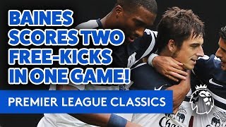 BAINES SCORES TWO FREEKICKS IN THE SAME GAME  PREMIER LEAGUE CLASSICS [upl. by Tjaden]