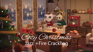 Cozy Christmas in Animal Crossing 🎄 Jazz and Fireplace Crackling 🎄 [upl. by Aihsinat751]