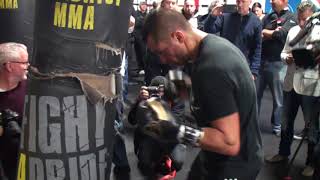 David Lemieux on the HEAVY BAG  LEMIEUX V SAUNDERS [upl. by Lebyram]