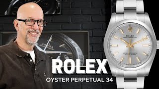 2020 Rolex Oyster Perpetual 34mm Watch Review  SwissWatchExpo [upl. by Oznol]