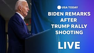 Watch President Biden delivers remarks after Trump assassination attempt [upl. by Orravan]