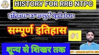 NTPC  History syllabus  important topics BY  KUMAR SATYA SIR [upl. by Mcclimans]