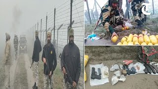 Drugs seized along IndiaPakistan border in Punjab’s Gurdaspur BSF jawan injured [upl. by Arrat]