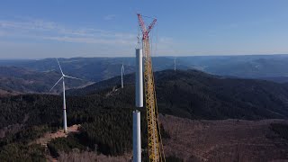 Wind farm Hohenlochen  Enercon E138 EP3  Part1 Tower construction [upl. by Gromme991]