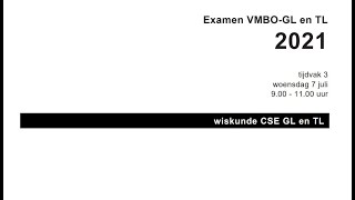 Wiskunde Examen Vmbo GLTL 2021 Tijdvak 3 Opg 10 tm 14 [upl. by Powers]