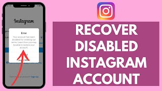 How to Recover A Disabled Instagram Account 2024 [upl. by Villada595]