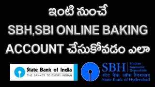 How to Create SBISBH Internet Banking Account Online Telugu [upl. by Maxfield]