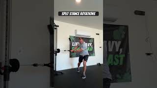 Split Stance Rotations  LIFT HEAVY SWING FAST [upl. by Yanej]