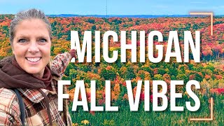 MICHIGAN FALL COLORS 🍂🍁🍃 Where to go for PEAK colors in Michigan  fallcolors michigan [upl. by Dreyer]