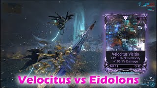 Warframe  Velocitus vs Eidolon No buff Inaros and Chroma Primed buffed SOLO [upl. by Malarkey]