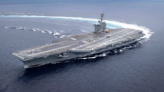 Extreme HighSpeed Maneuvers by US Navy Aircraft Carriers amp USS Milwaukee Ship [upl. by Ivanah]