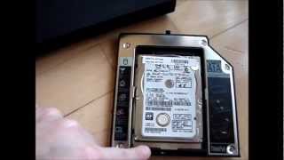 Tutorial  Lenovo ThinkPad T  Festplatte HDD in Ultrabay Schacht einbauen anstatt DVD Laufwerk [upl. by Delwyn]