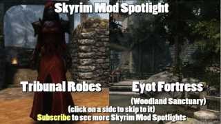 Skyrim Mod Spotlight Tribunal Robes Set and Eyot Fortress Woodland Sanctuary [upl. by Audry290]