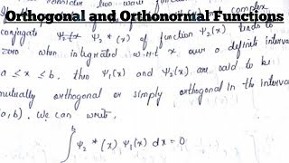 Orthogonal and Orthonormal Functions Explained in Hindi  Quantum Mechanics  Unboxing Physics [upl. by Esta]