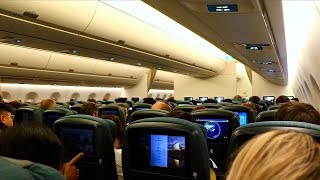 Cathay Pacific Airbus A350900 Economy Class Review  Hong Kong  Manchester CX219 [upl. by Eiro]