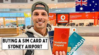 Buying a Sim Card for Australia at Sydney Airport [upl. by Esilana]