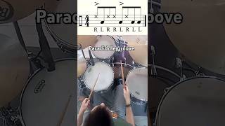 Paradiddle groove on drum set paradiddles [upl. by Nylirehc]