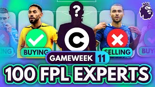 FPL GW11 EXPERT Transfer Trends amp Best Captains 🧠 100 Experts Reveal Gameweek 11 Team Plans [upl. by Volin]