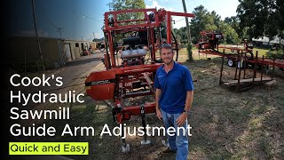 Hydraulic Sawmill Guide Arm Adjustment [upl. by Renny]