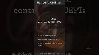 Characteristics of a voidable contract oblicon civillaw lawschool [upl. by Nyar]