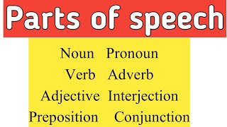 Parts of speech in English  Learn English  English grammar  Sunshine English [upl. by Nalehp]