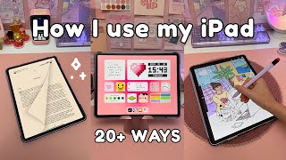 20 WAYS I USE MY iPAD PRO 💗  iPad apps  tips  apple pencil ✏️ [upl. by Gillmore]