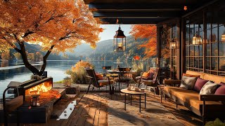 Warm Jazz Music for Relaxing Study 🍂Cozy Fall Coffee Shop Ambience  Smooth Jazz Instrumental Music [upl. by Roede899]