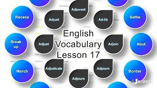 English Vocabulary  Lesson 17  Adjuvant Adjudicate Administer Admirably Admiration  Synonyms [upl. by Duma]