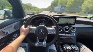 Mercedes GLC 43 AMG Coupe 4Matic 390HP 2020 Facelift Pure Sound Autobahn Top Speed [upl. by Nylteak]