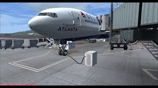 FSX  FSCloud  KSFO San Francisco  FAOR Johannesburg  Boeing 777200LR Takeoff and Climb [upl. by Tevis]