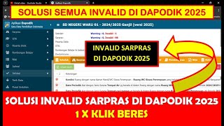 SOLUSI INVALID SARPRAS DI DAPODIK 2025 [upl. by Theresa]