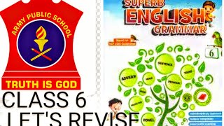 Class 6Superb English grammarArmy public schoolchapter 1lets revise [upl. by Erdda]