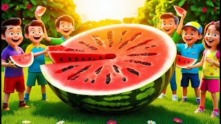 Watermelon Song for Kids  Fun Nursery Rhymes  KenCa Kids Song [upl. by Anialeh]