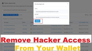 Remove Hacker Access From Your Wallet  Revoke Token Approval 2022 [upl. by Eyma910]