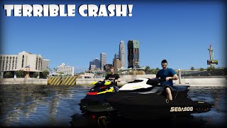 GTA 5 RP  JET SKI RACE ENDS BADLY I WAS AIRLIFTED [upl. by Melania514]