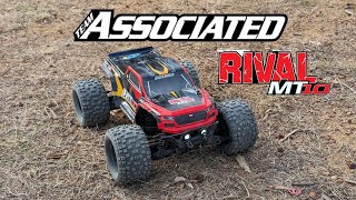 Team Associated Rival Mt10 V2 3s bash with drone footage [upl. by Enimasaj246]