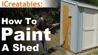 How To Build A Lean To Shed  Part 10  Painting [upl. by Ys162]