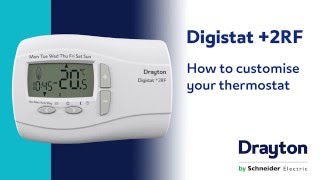 How to customise your thermostat Drayton Digistat 2RF [upl. by Opiak351]