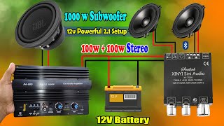 12V Powerful Bluetooth 21 Amp Setup for Car amp Home use [upl. by Avra]