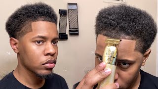 How To Give Yourself A Line Up Easy Tutorial ✂️ shape up edge up hairline [upl. by Eicak]